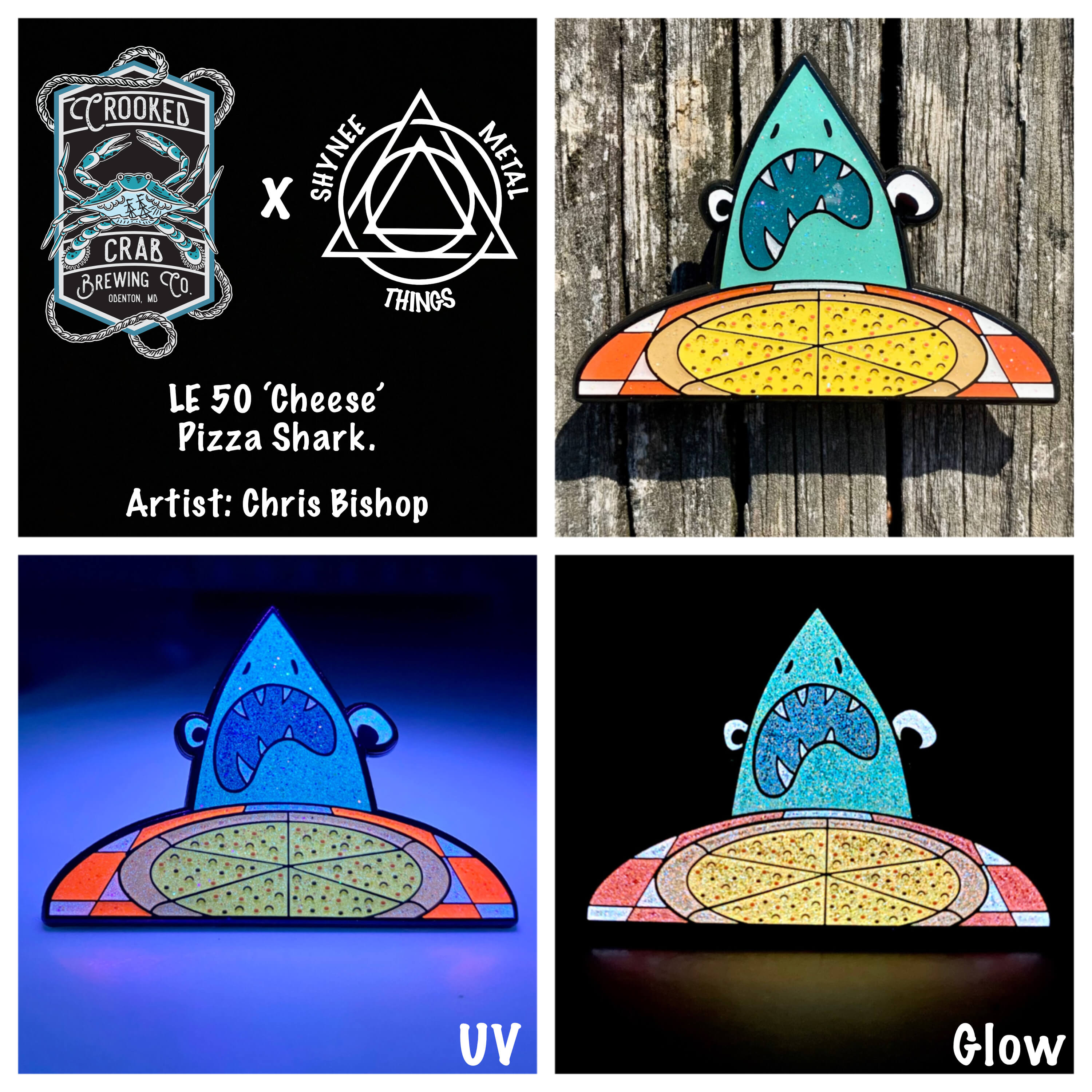 LE 50 Cheese - Pizza Shark. – Shynee Metal Things