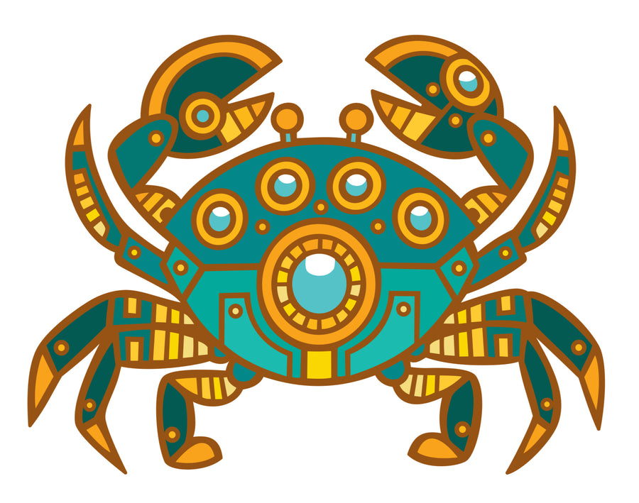 Infinity Crab - Crooked Crab Brewing Pin V2