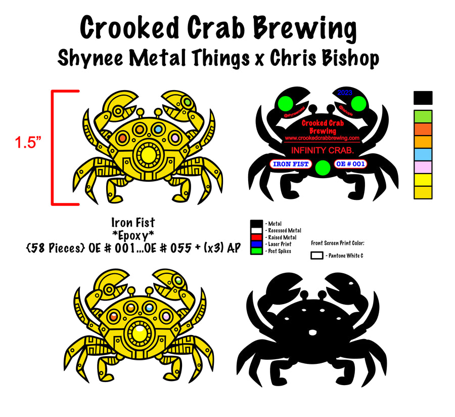 Infinity Crab - Crooked Crab Brewing Pin