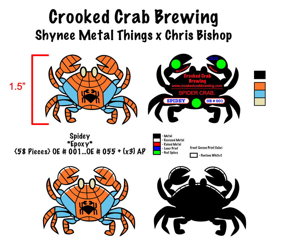 Spider Crab - Crooked Crab Brewing Pin