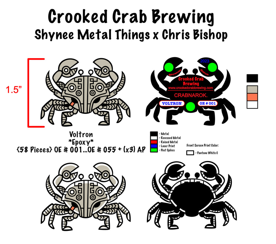 Crabnarok - Crooked Crab Brewing Pin